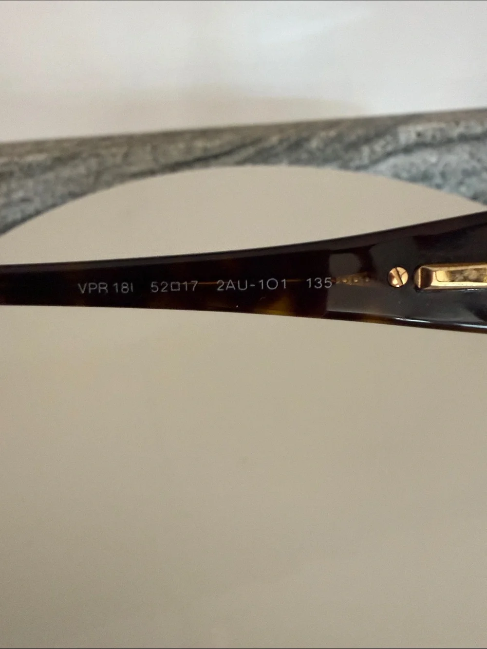 Prada Tortoiseshell prescription Glasses with Gold Accent